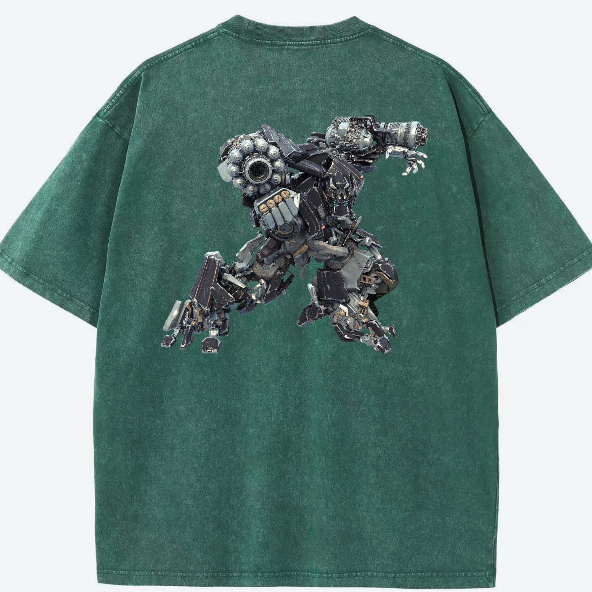 （画像用）  綿100% ヴィンテージ風 半袖Tシャツ（背面プリント）
